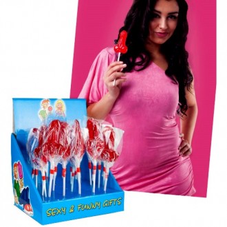 EXHIBITOR WITH 40 GUMMY LOLLIPOPS WITH PENIS SHAPE