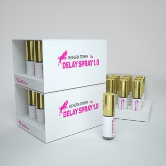 3 EXPOSITORES COM 12 UNIDADES DELAY SPRAY 1.0 12GR