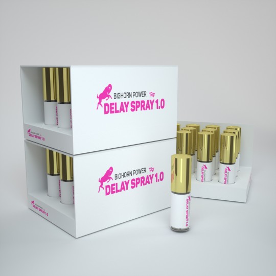 3 EXPOSITORES COM 12 UNIDADES DELAY SPRAY 1.0 12GR