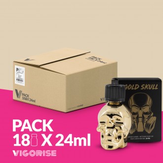 PACK CON 18 GOLD SKULL POPPER 24ML