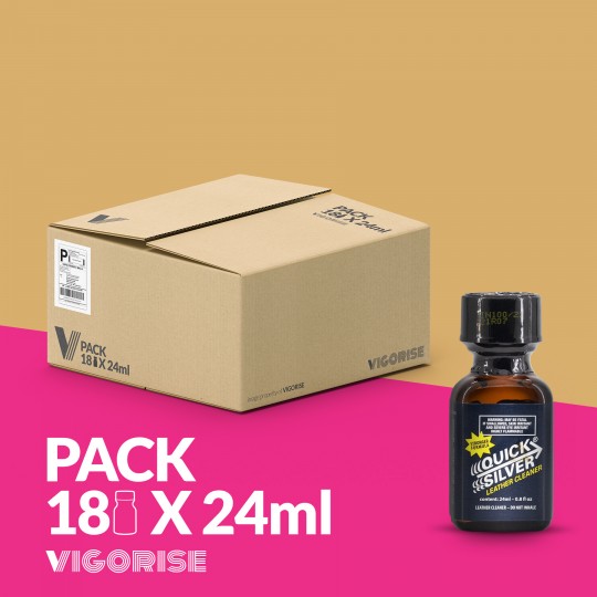 PACK WITH 18 QUICK SILVER POPPER 24ML