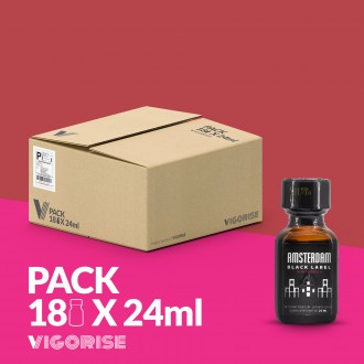 PACK COM 18 AMSTERDAM BLACK LABEL 24ML